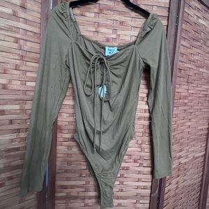 Princess Polly brown bodysuit